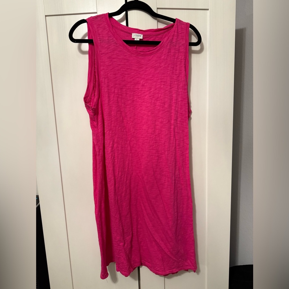 Pink j crew t shirt dress